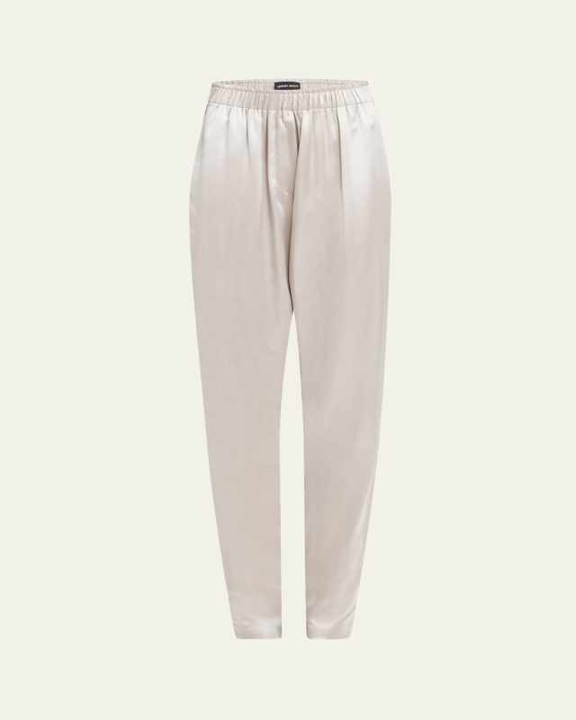 Pull-On Silk Trousers